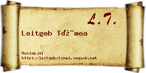 Leitgeb Tímea névjegykártya